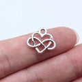 15x14mm 0.7g Antique silver tone zinc alloy Infinity Heart charm pendant for necklace bracelet making