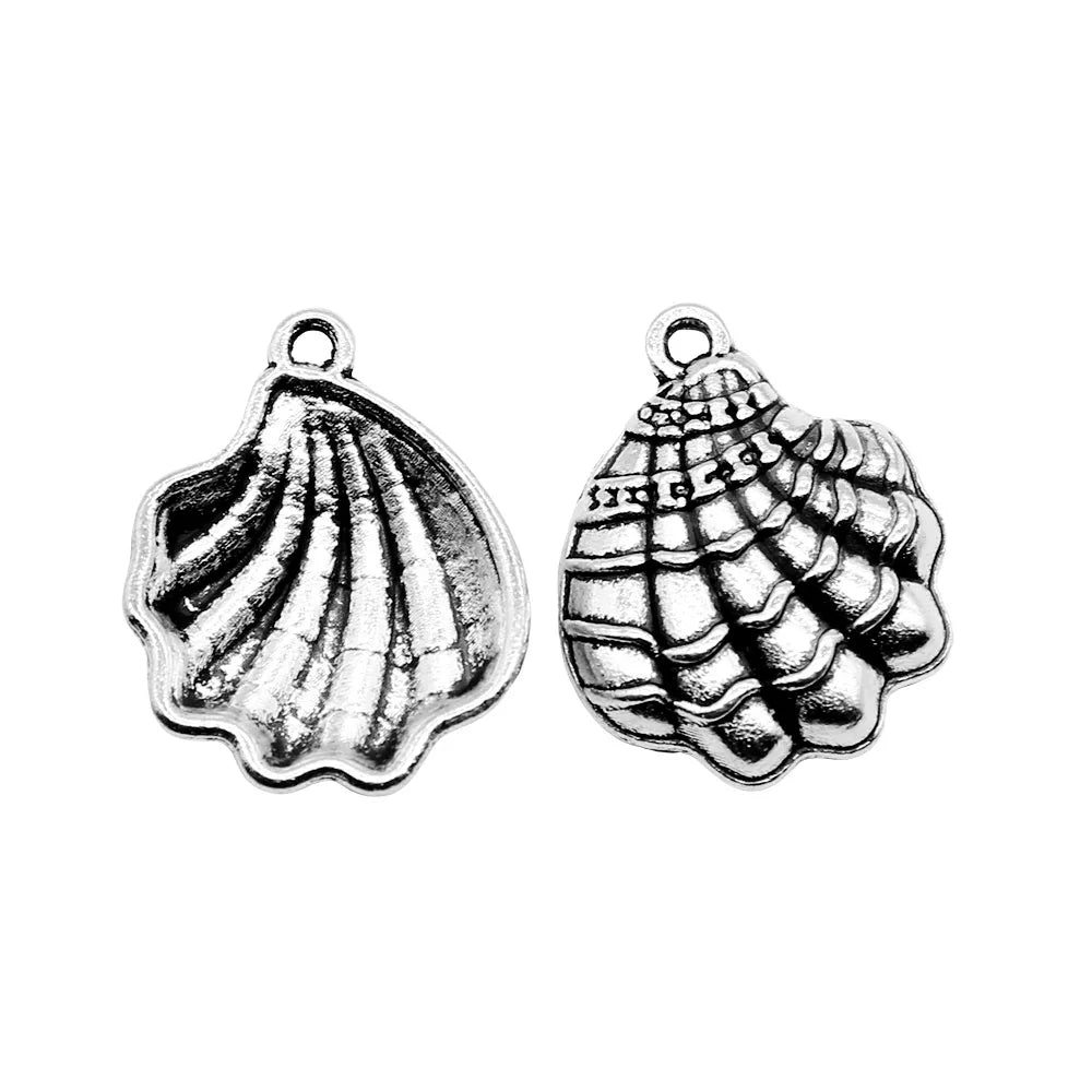 19mm 1.7g Multicolor Zinc Alloy Shell Charm Pendant for DIY Necklace Bracelet Jewelry Making