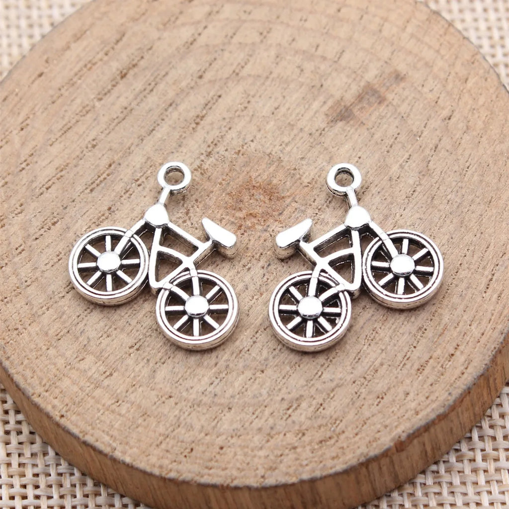 20x19mm 1.65g Multicolor Zinc Alloy Bicycle Charm Pendant for DIY Bracelet Necklace Jewelry Making