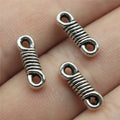 14x4mm 0.8g Antique Silver Zinc Alloy Twisted Rope Connector Charm for DIY Bracelet Jewelry Making