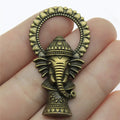 50x28mm 8g Multicolor Zinc Alloy Elephant Charm Pendant for Necklace Bracelet DIY Jewelry Making