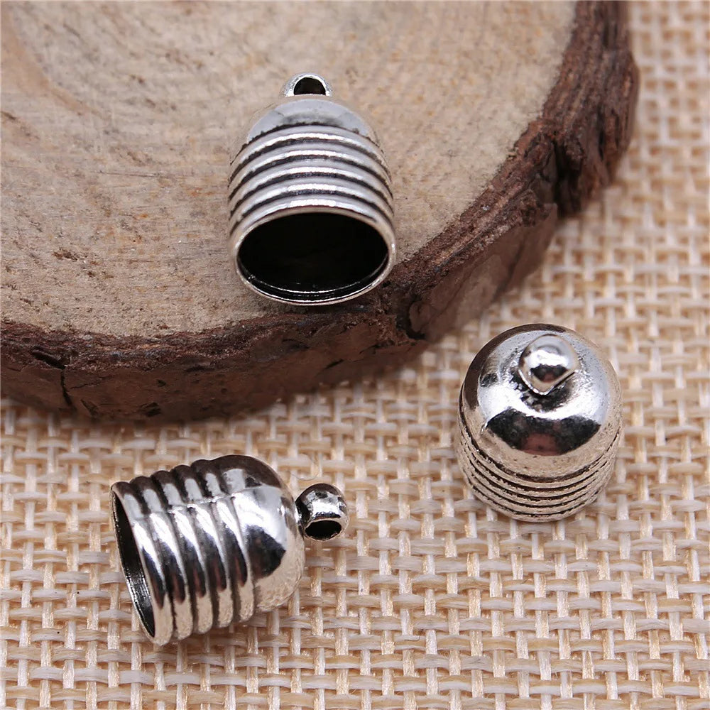 13x10x10mm 1.1g Antique Silver Zinc Alloy Tassel Cap Bead for DIY Handmade Tassel Jewelry Accessories