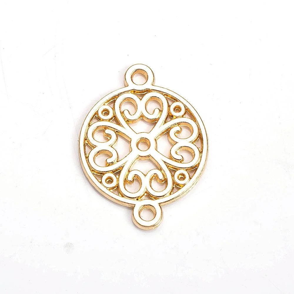 24x18MM Zinc Alloy Hollow Charm Pendant for DIY Necklace Bracelet Jewelry Making