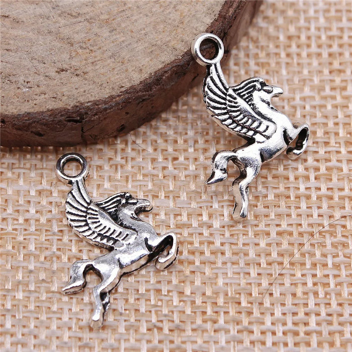 20x15mm 0.9g Multicolor Zinc Alloy Pegasus Charm Pendant for DIY Cute Animal Necklace Bracelet