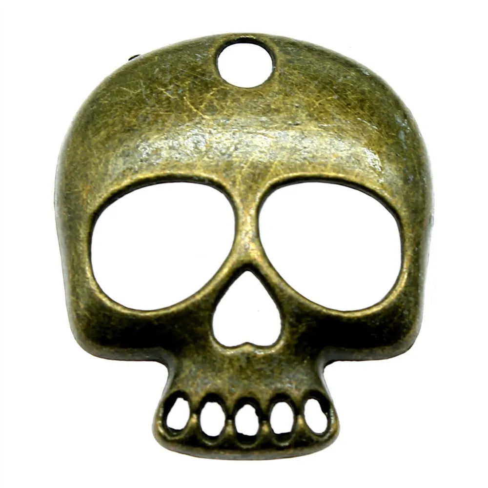 34x30mm 4.2g Multicolor Zinc Alloy Skull Head Charm Pendant for DIY Necklace Bracelet Jewelry Making