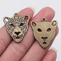 30x27mm 4.6g Multicolor Zinc Alloy Leopard Charm Pendant for Necklace Bracelet DIY Jewelry Making