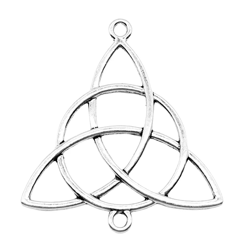 39x43mm 3.8g Antique Silver Zinc Alloy Celtic Knot Connector Charm for DIY Bracelet Making