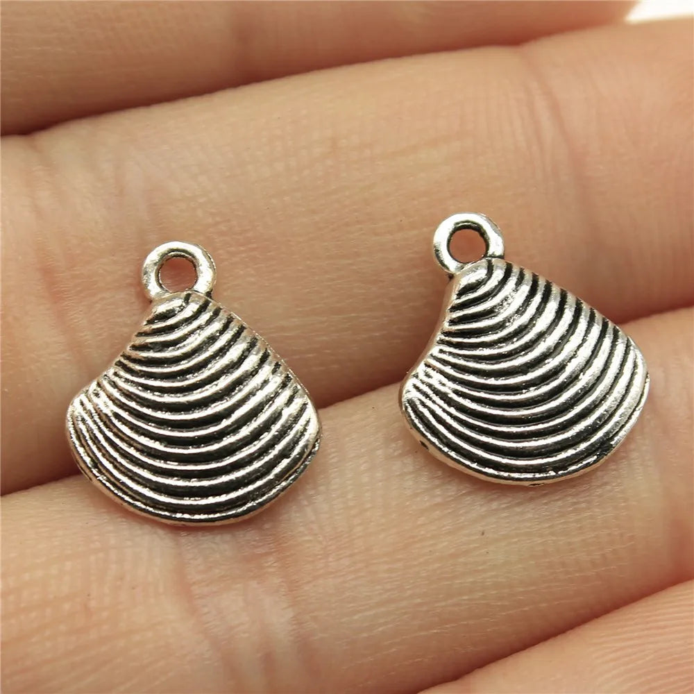 15x13mm 0.6g Multicolor Zinc Alloy Shell Charm Pendant for DIY Bracelet Necklace Jewelry Making