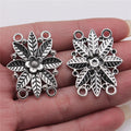 28x35mm 3g Antique Silver Zinc Alloy Four Hole Body Chain Connector Charm for DIY Jewelry Making