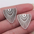 21x22mm 1.5g Antique Silver Zinc Alloy Hollow Earring Connector Charms for DIY Earrings
