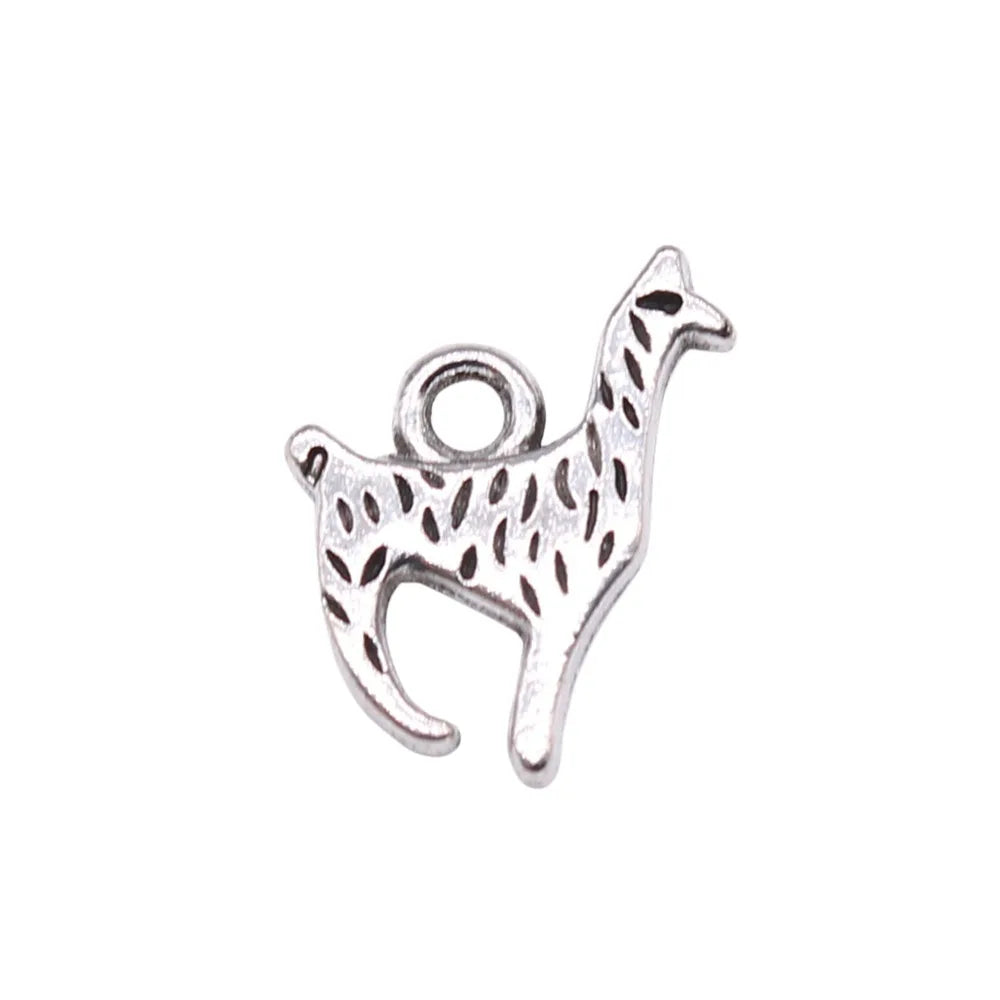 16x12mm 1g Antique Silver Zinc Alloy Alpaca Charm Pendant for DIY Necklace Bracelet Making