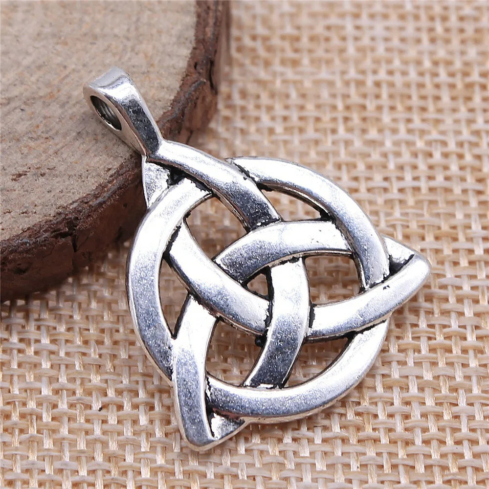 35x27mm 5.4g Multicolor Zinc Alloy Celtic Amulet Celtic Knot Charm Pendant for DIY Necklace Bracelet Making