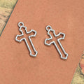 38x22MM Zinc Alloy Cross Hollow Charm Pendant for DIY Necklace Bracelet Jewelry Making