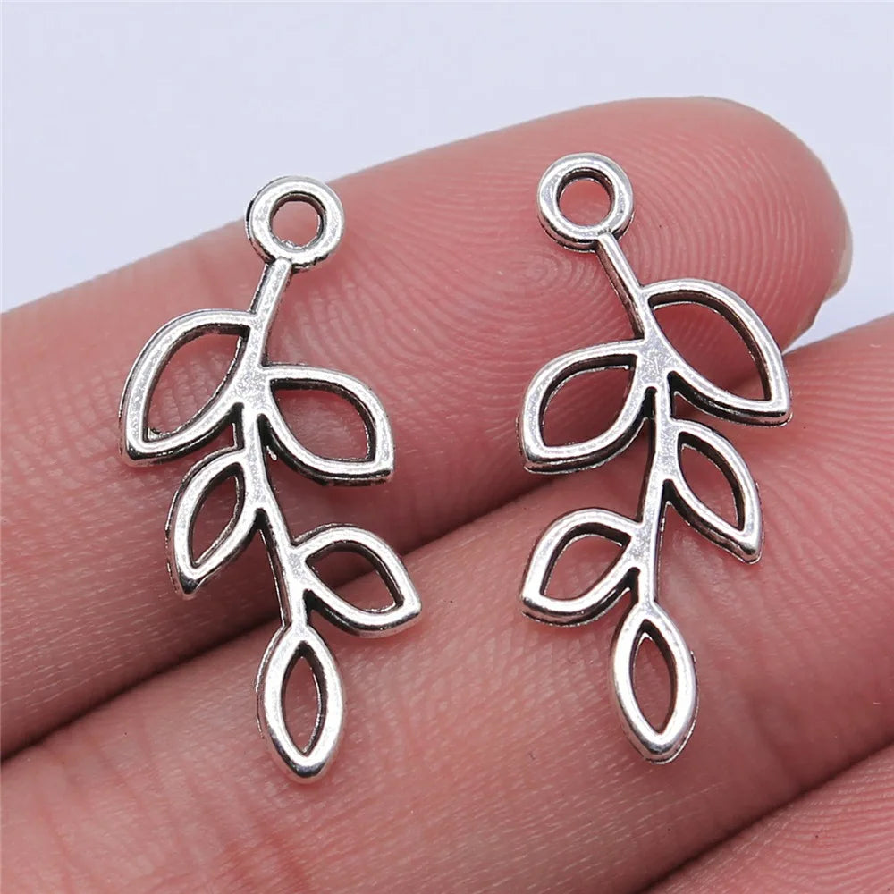 25x11mm 0.8g Multicolor Zinc Alloy Hollow Tree Branch Charm Pendant for DIY Necklace Jewelry Making