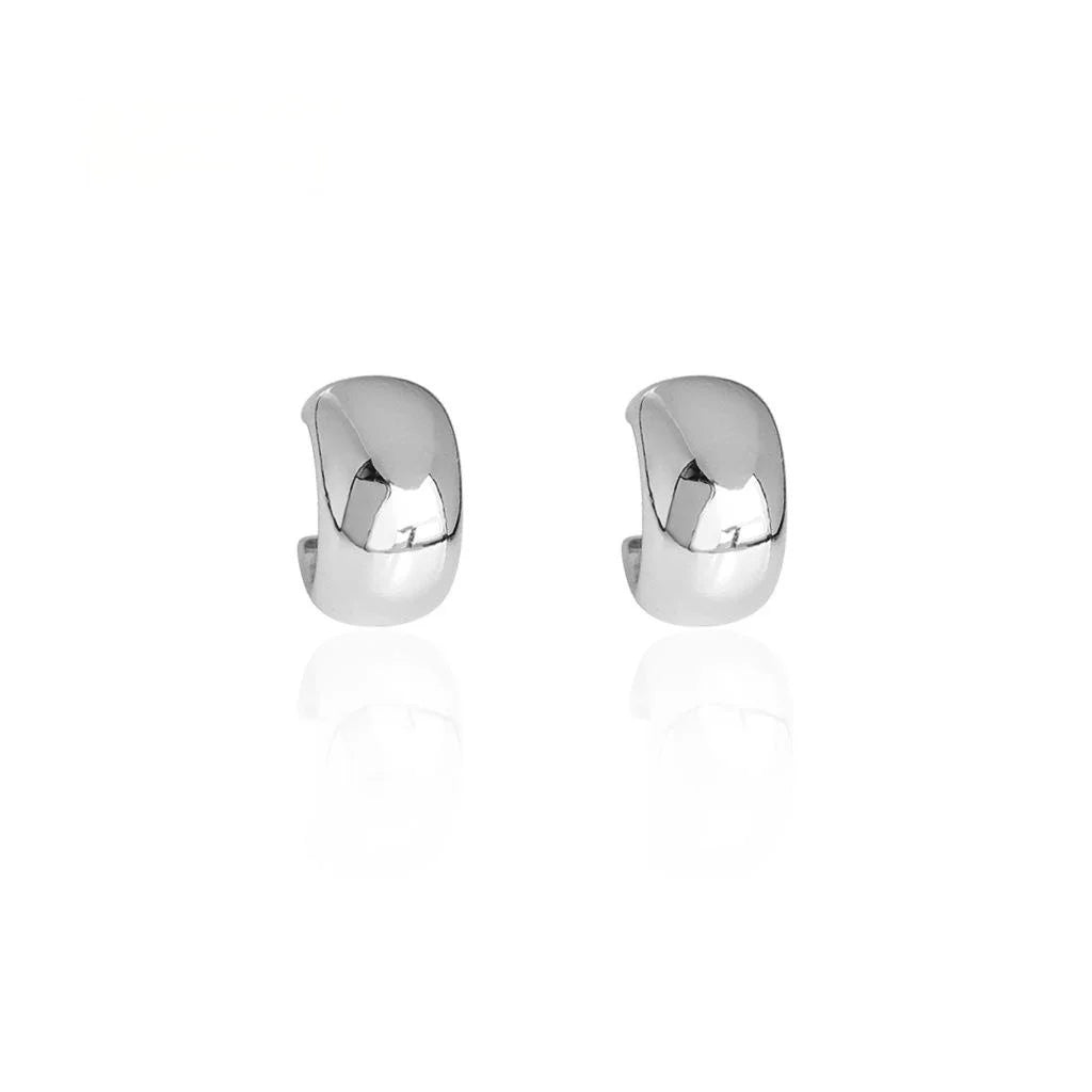 18K Gold Plated Copper Oval Geometric Drop Earrings Minimalist Light Luxury Fashion Jewelry