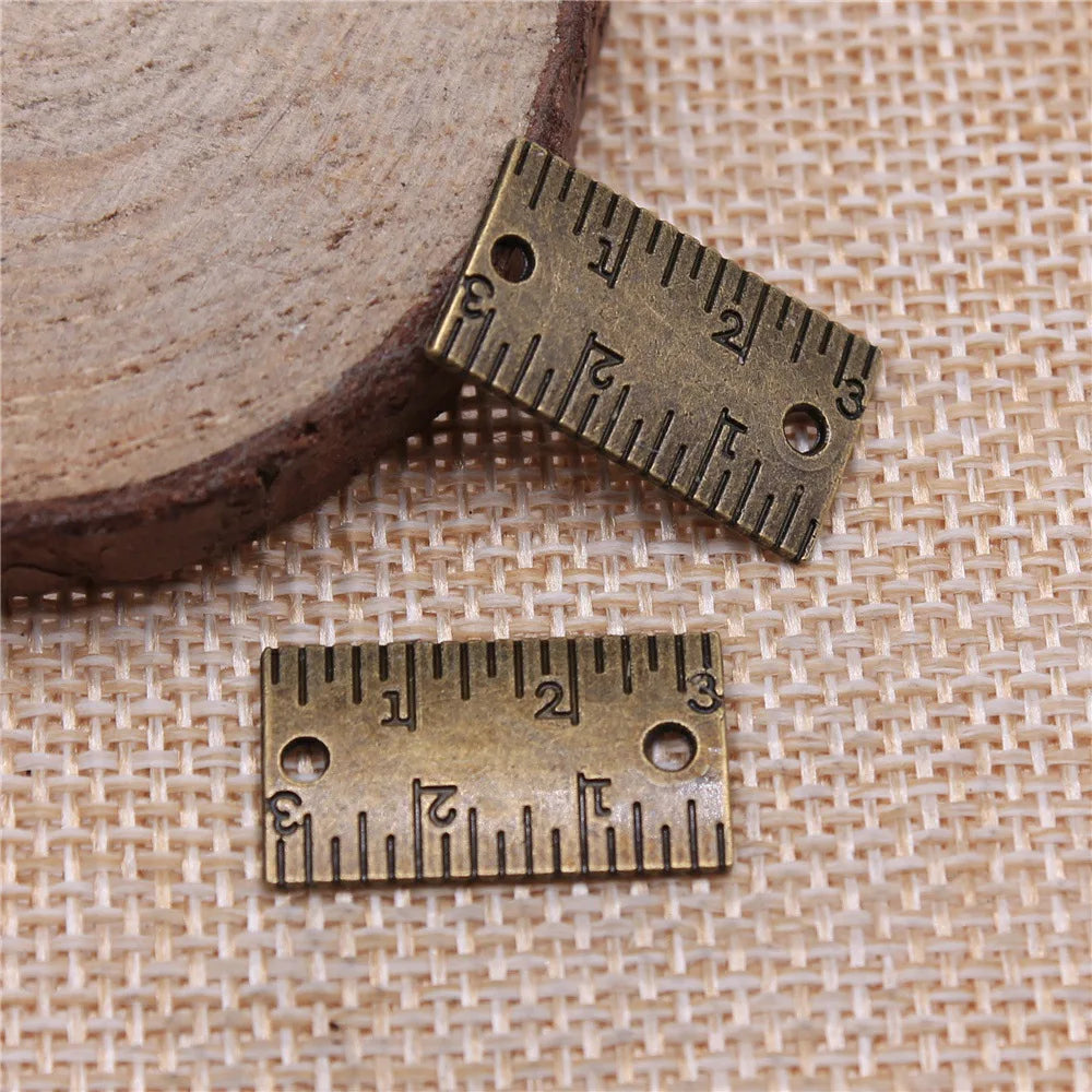 21mm 1.4g Multicolor Zinc Alloy Ruler Connector Charm for DIY Bracelet Necklace Making