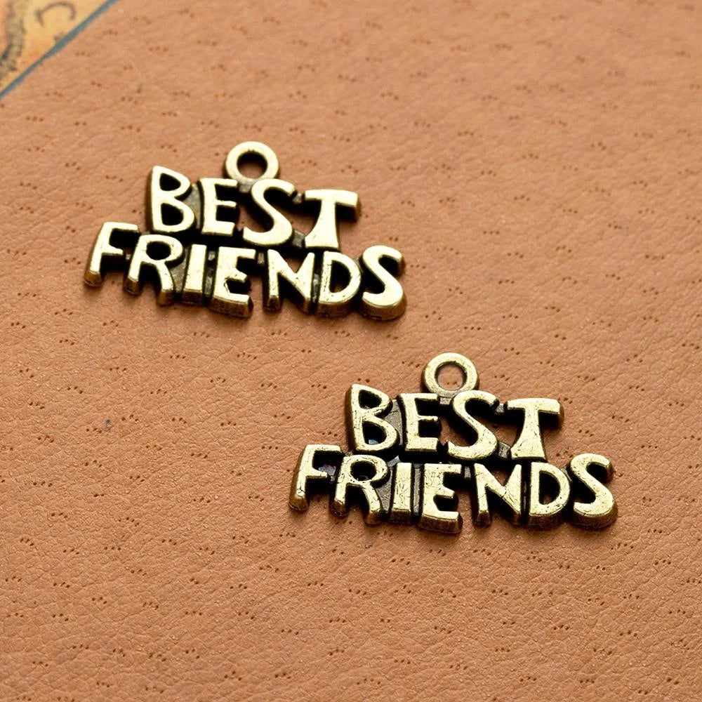 25x15MM Antique Silver Zinc Alloy Letter Charm Pendant for DIY Necklace Bracelet Jewelry Making