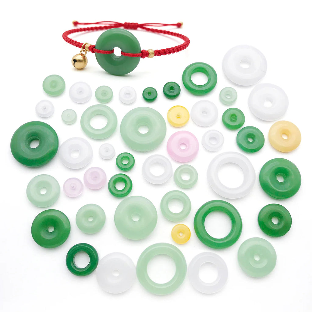 Glass Chinese Style Peace Buckle Loose Beads for Bracelet Necklace Jewelry Findings