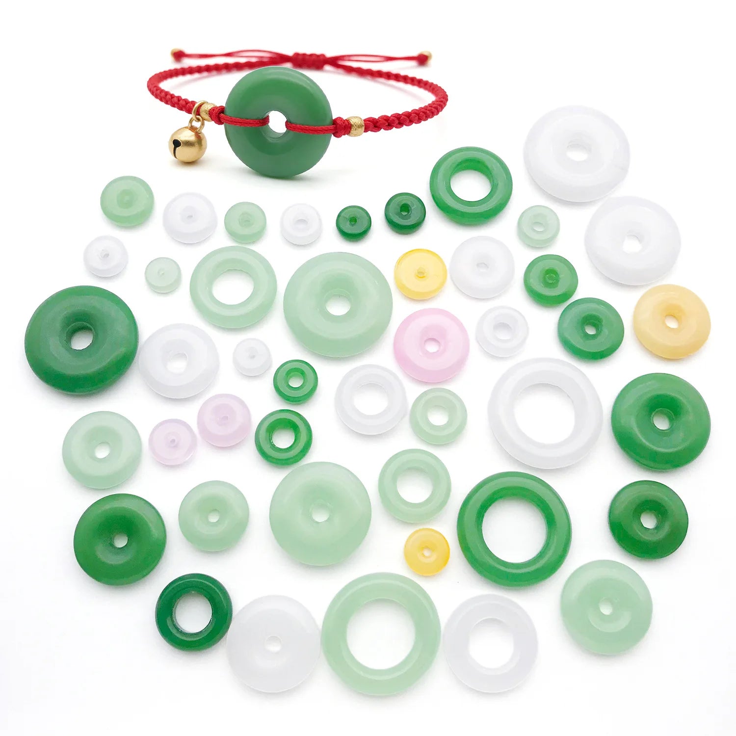 Glass Chinese Style Peace Buckle Loose Beads for Bracelet Necklace Jewelry Findings