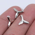 10x10mm 0.35g Multicolor Zinc Alloy Whale Tail Charm Pendant for DIY Necklace Bracelet Jewelry Making