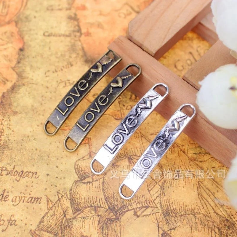 38x6MM Antique Silver Zinc Alloy Charm Pendant for DIY Necklace Bracelet Jewelry Making