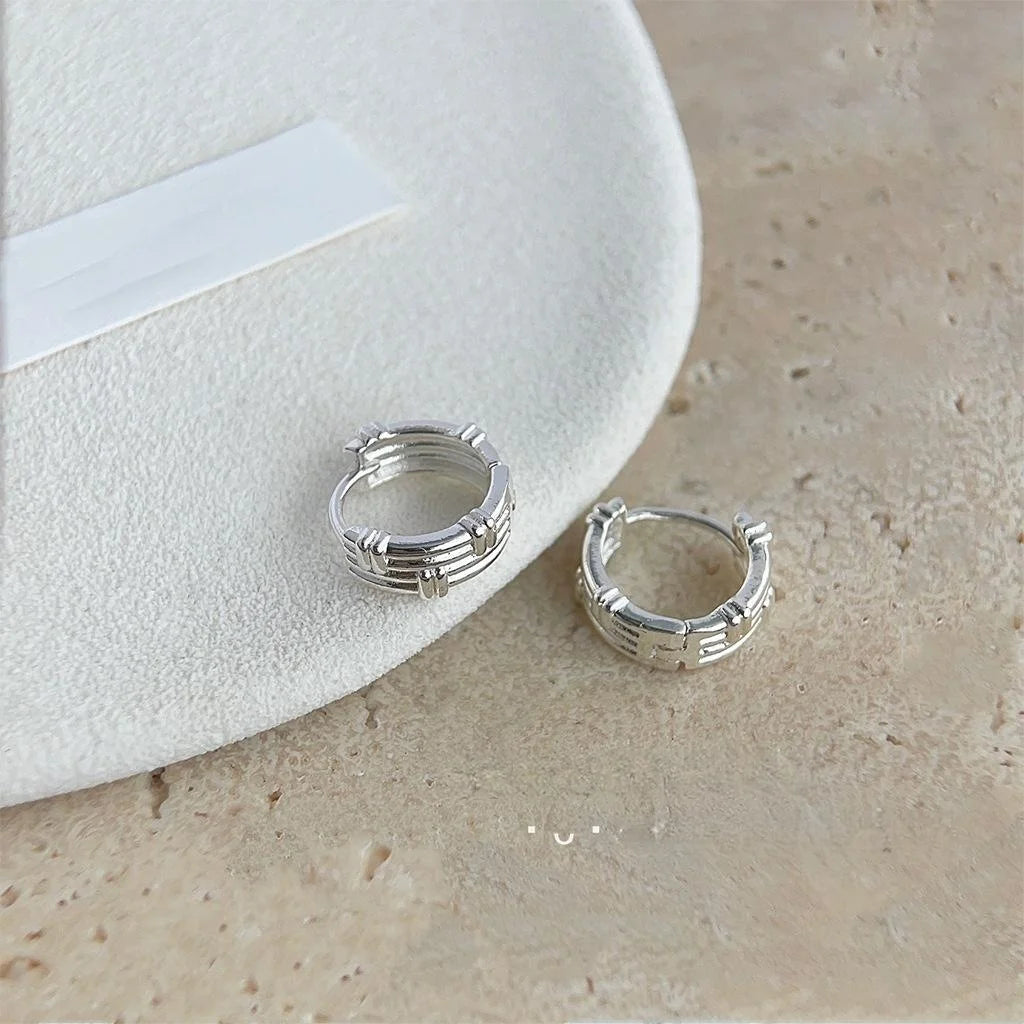 Light Luxury Minimalist Copper Rope Knot Hoop Drop Earrings for Women