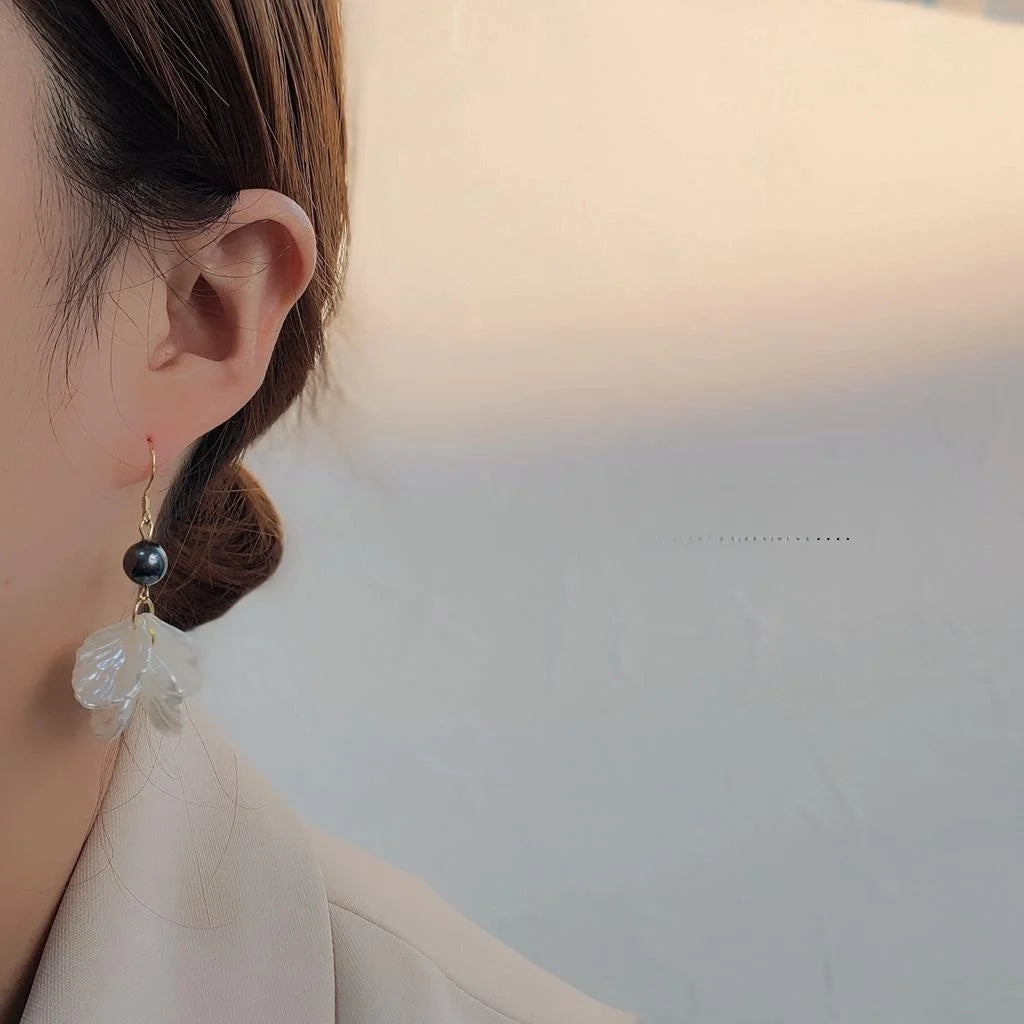 Handmade Acrylic Leaf Drop Earrings Fresh Floral Design Elegant Style Jewelry