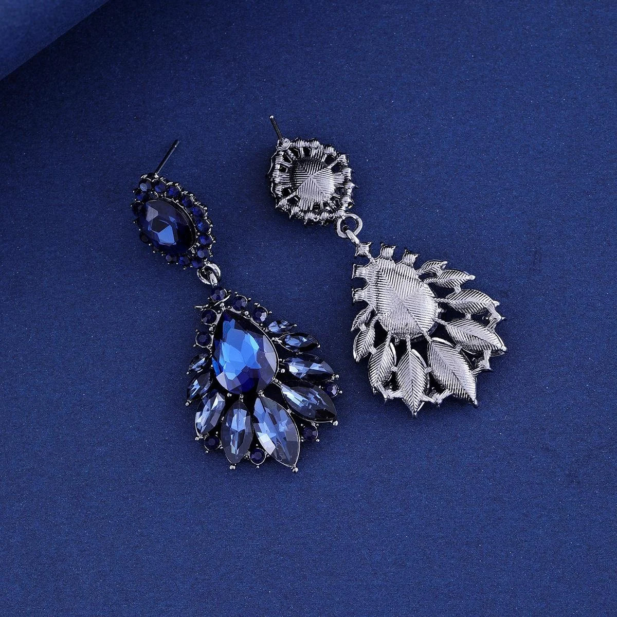 Luxury Teardrop Crystal Rhinestone Earrings For Women Elegant Bridal Wedding Party Banquet Jewelry