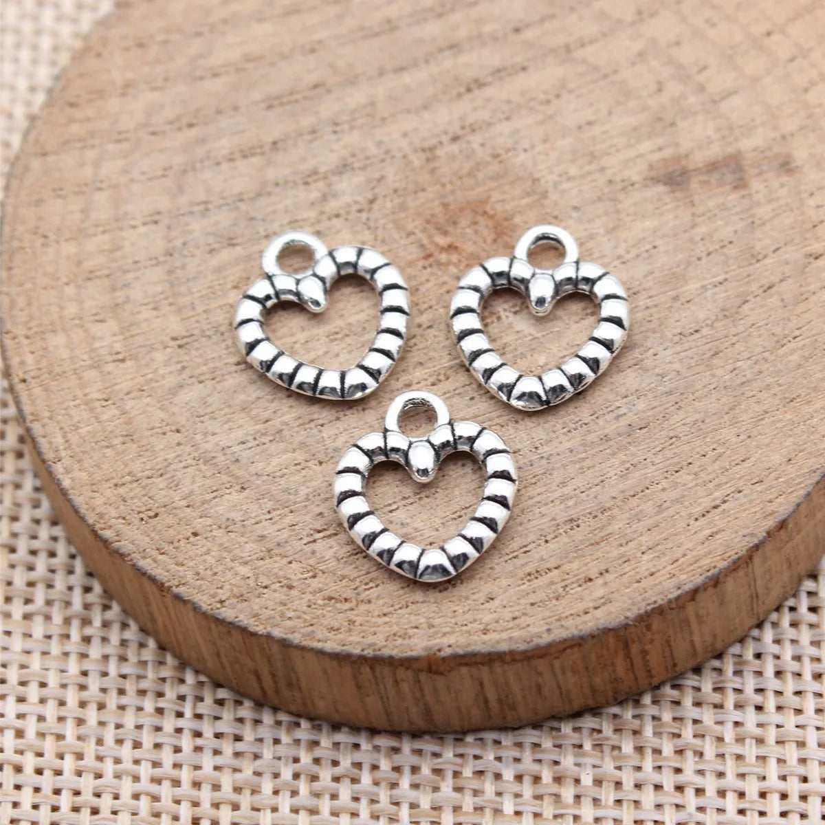 14x12mm 0.62g Multicolor Zinc Alloy Heart Charm Pendant for Bracelet Necklace DIY Jewelry Making