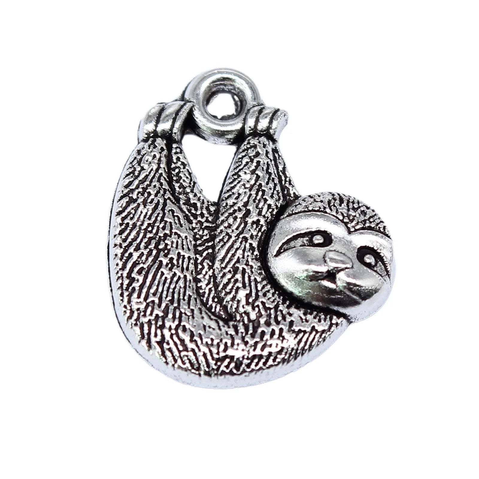 18x15mm 1.2g Antique Silver Zinc Alloy Sloth Charm Pendant for Necklace Bracelet Making