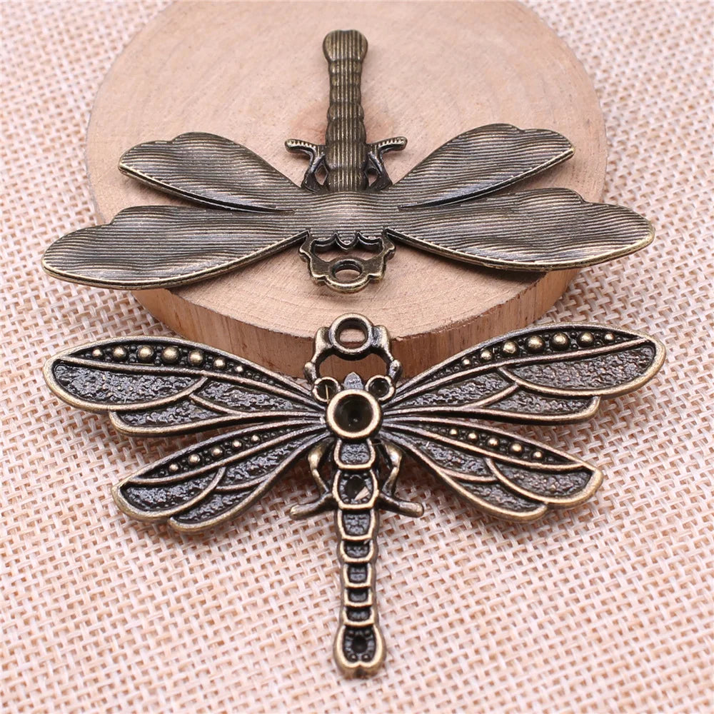 71x42mm 13g Multicolor Zinc Alloy Dragonfly Charm Pendant for DIY Bracelet Necklace Jewelry Making