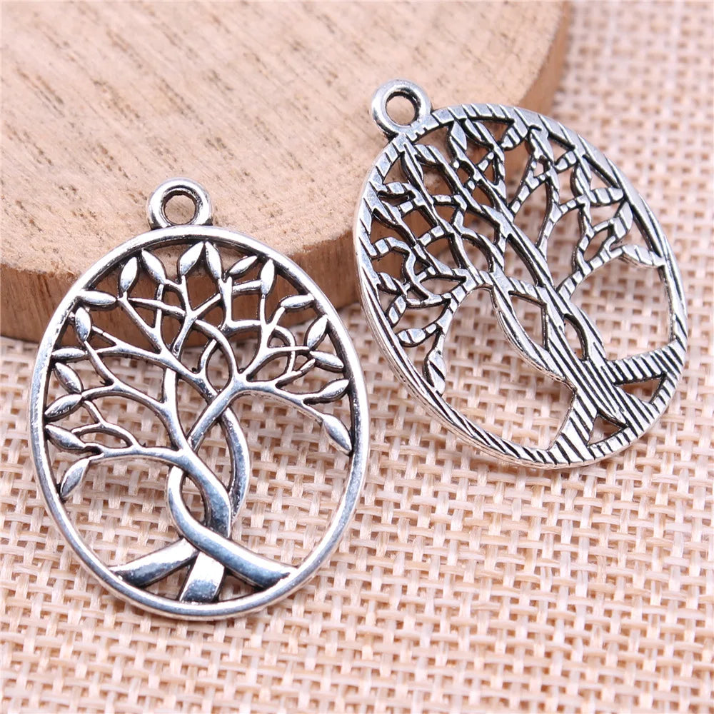 31x24mm 2.5g Multicolor Zinc Alloy Tree of Life Charm Pendant for DIY Necklace Bracelet Making