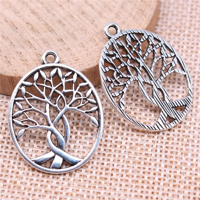 31x24mm 2.5g Multicolor Zinc Alloy Tree of Life Charm Pendant for DIY Necklace Bracelet Making