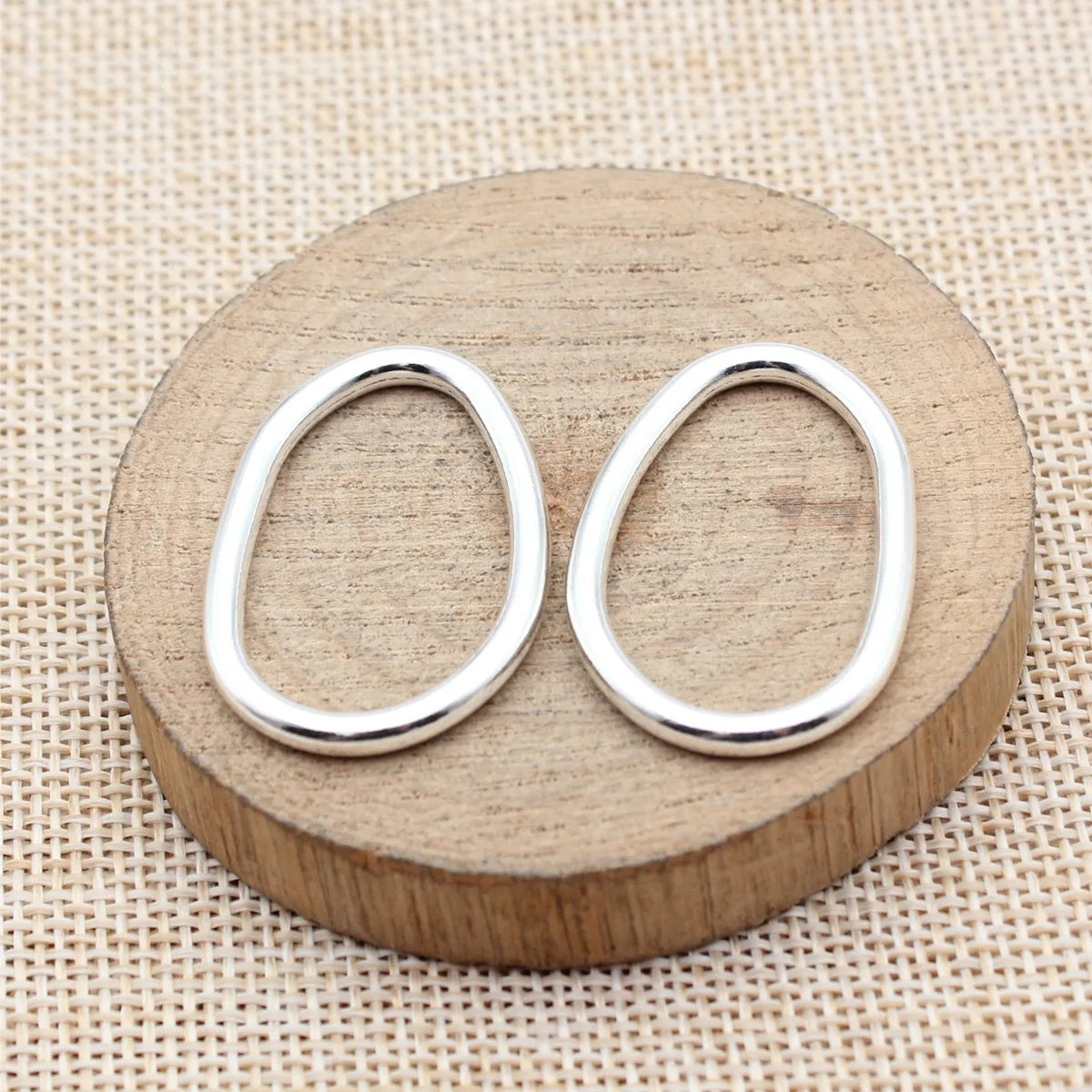 35x24mm 3.6g Multicolor Zinc Alloy Oval Ring Charm Pendant for Necklace Earrings DIY Jewelry