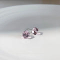 Silver Plated Copper Square Glass Crystal Stud Earrings Minimalist Geometric Fashion Jewelry