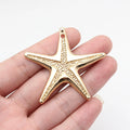 53x50mm 5.6g Multi-Color Zinc Alloy Starfish Charm Pendant for Clothing Trim and DIY Jewelry Making