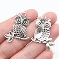 36x25mm 3.6g Antique Silver Zinc Alloy Owl Cat Charm Pendant for DIY Necklace Bracelet Jewelry Making