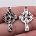 17x30mm 2.3g Antique Silver Zinc Alloy Cross Charm Pendant for DIY Jewelry Making and Accessories