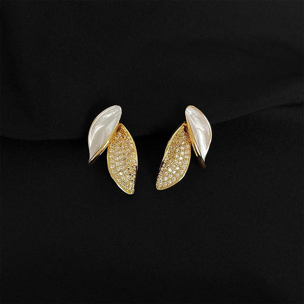 18K Gold Plated Copper Clip On Drop Earrings Painless Non Pierced Geometric Luxury Jewelry