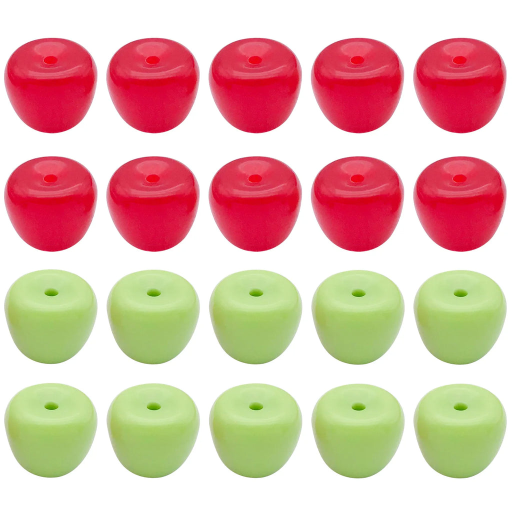 Glossy Acrylic Apple Loose Beads for Bracelet, Phone Chain and Keychain Jewelry Making