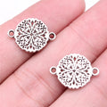 13x18mm 0.8g Antique Silver Zinc Alloy Flower Filigree Connector Charm for DIY Bracelet Making