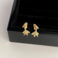 New Chinese Matte Electroplated Copper Goldfish Koi Stud Earrings For New Year Jewelry