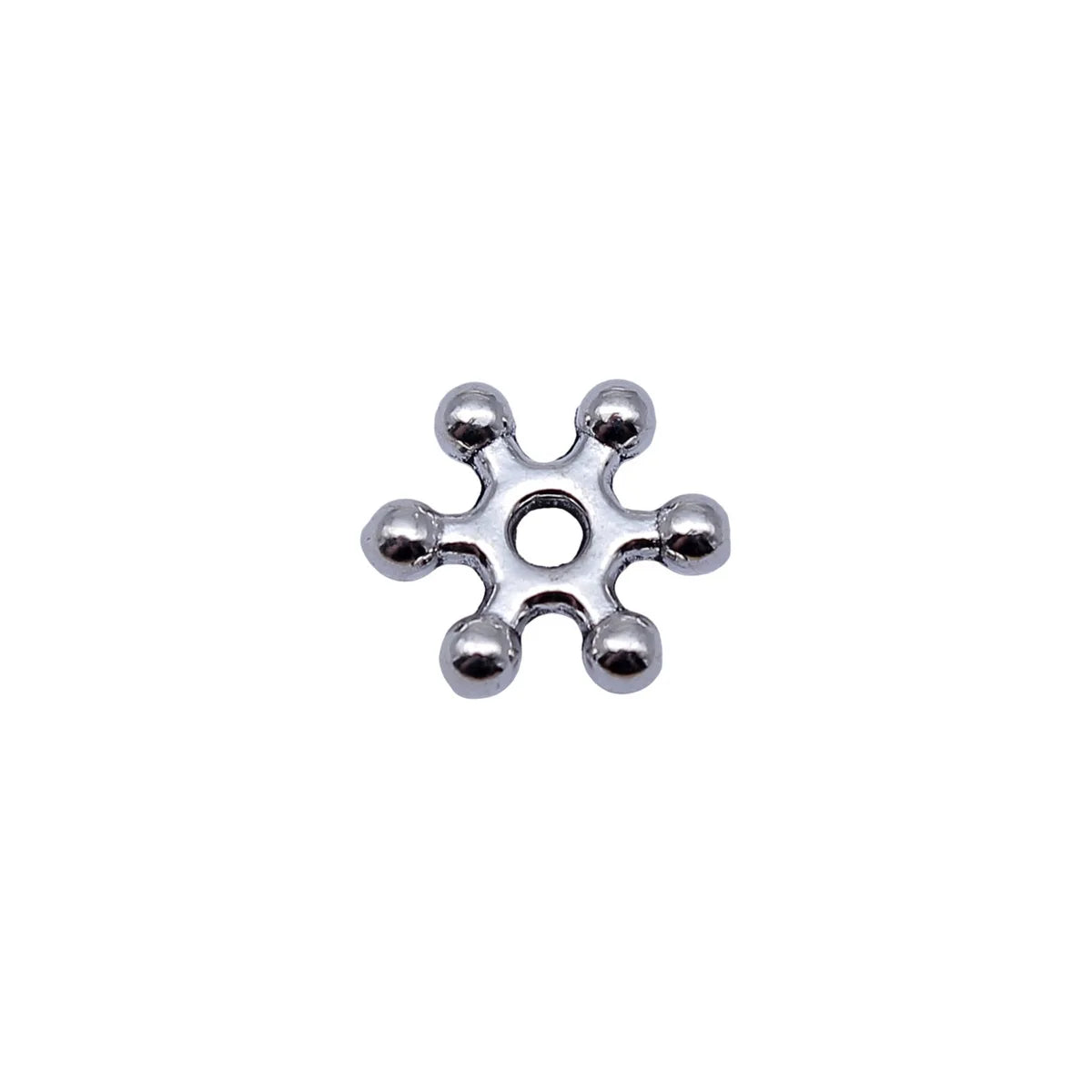 11x11mm 0.72g Antique Silver Zinc Alloy Round Spacer Beads for DIY Necklace Bracelet Jewelry Making