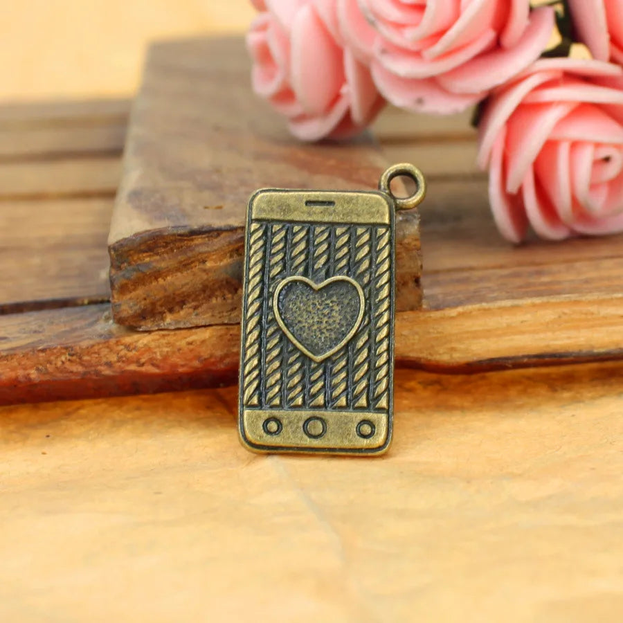 25x14MM Antique Silver Zinc Alloy Heart Charm Pendant for DIY Necklace Bracelet Jewelry Making