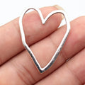 39x31mm 2.5g Multicolor Zinc Alloy Hollow Heart Charm Pendant for DIY Necklace Jewelry Making