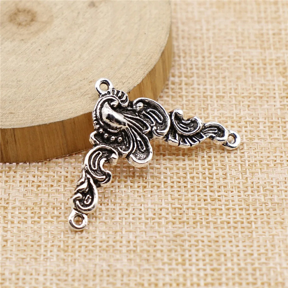 20x42mm 4.1g Multicolor Zinc Alloy Auspicious Cloud Connector Charm for DIY Bracelet Jewelry Making