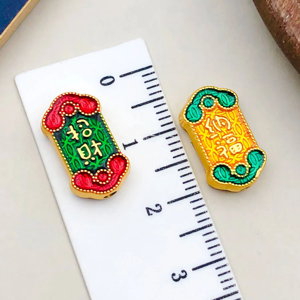 Zinc Alloy Auspicious Word spacer beads for DIY bracelet necklace jewelry making