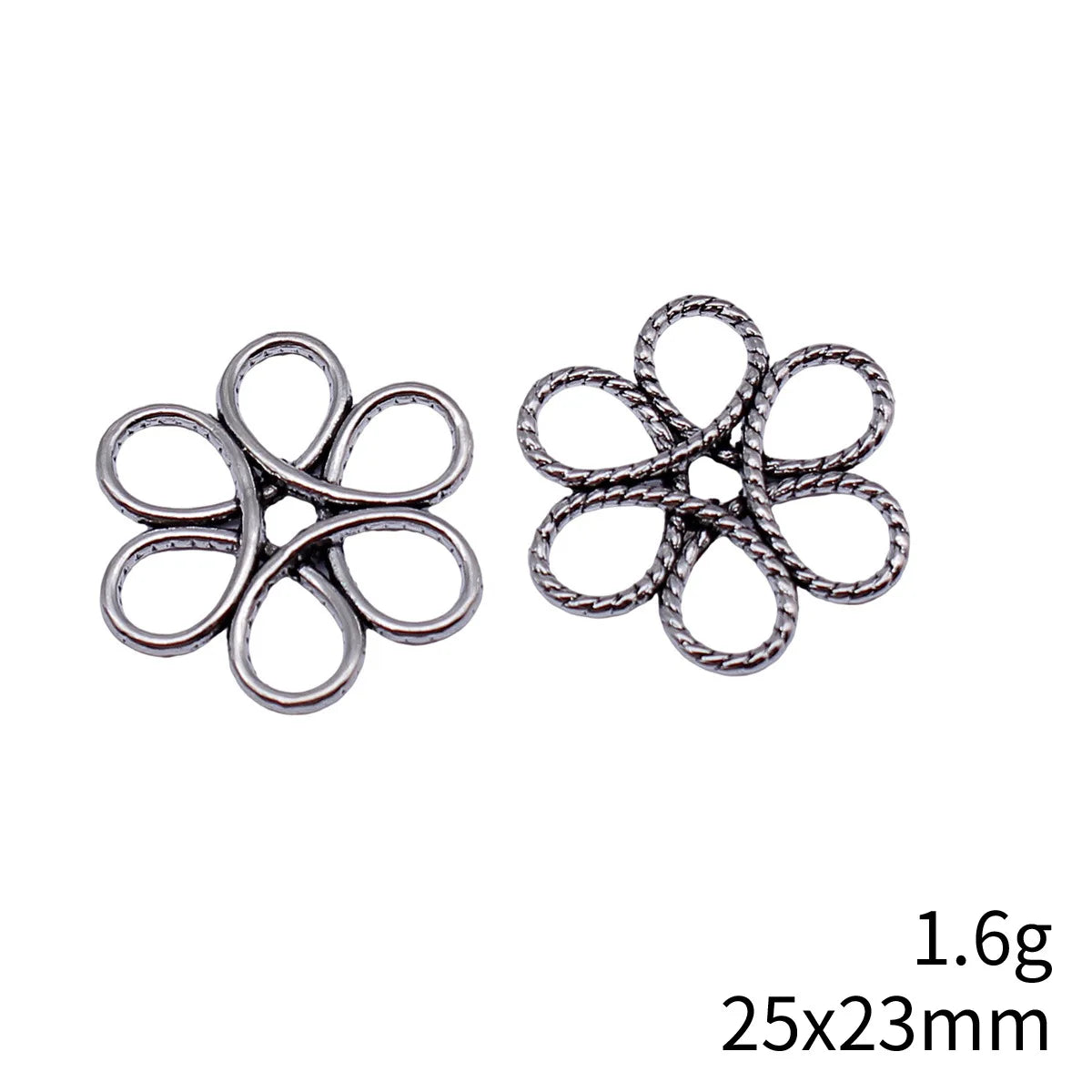 25x23mm 1.6g Multicolor Zinc Alloy Hollow Flower Filigree Charm Pendant for DIY Necklace Jewelry Making