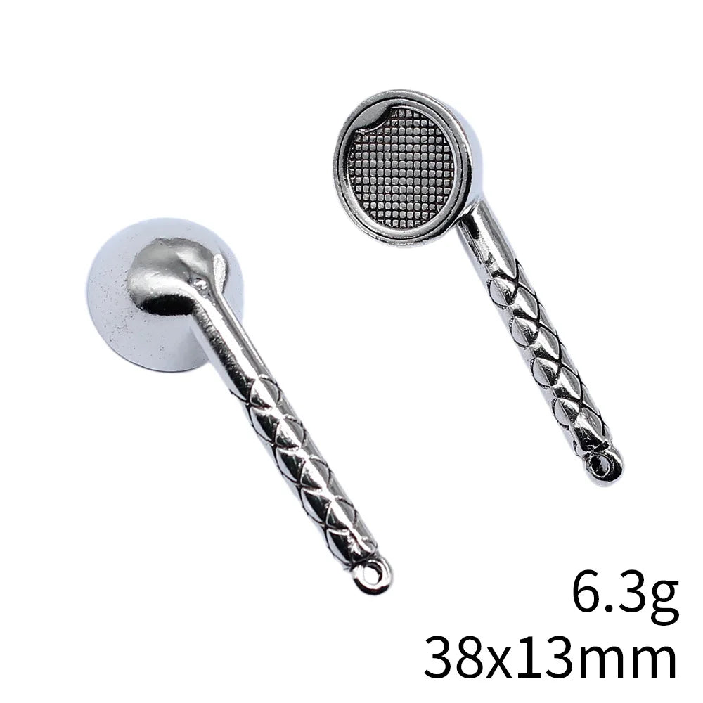 38x13mm 6.3g Antique Silver Zinc Alloy Headphone Charm Pendant for Necklace Bracelet DIY Jewelry