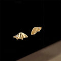 Style Asymmetric Angel Wing Stud Earrings Copper Micro Pave Zircon Jewelry